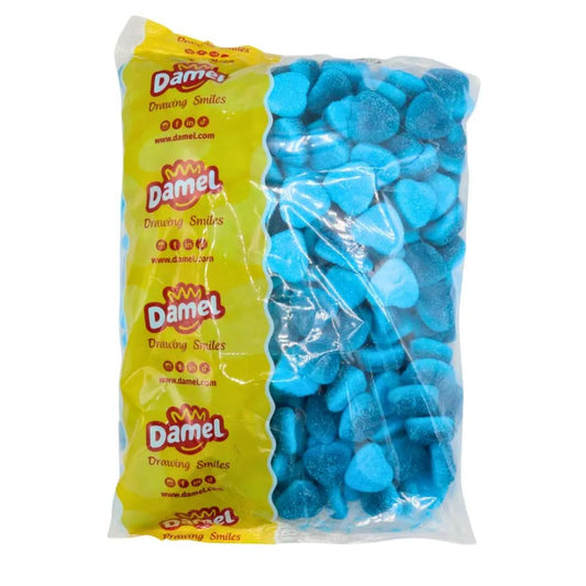 Damel Fizzy Blue Raspberry Filled Hearts